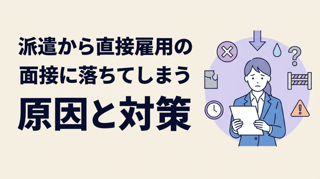 派遣から直接雇用の面接に落ちる原因と対策｜次に受かるための準備を解説