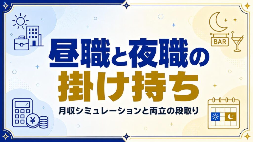 昼職と夜職を掛け持ちする働き方の現実と注意点を解説する記事のアイキャッチ画像
