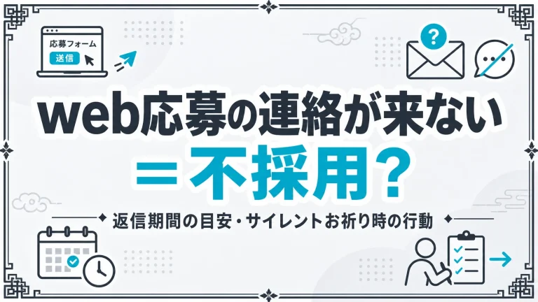 web応募の連絡が来ない＝不採用？返信期間の目安・サイレントお祈り時の行動
