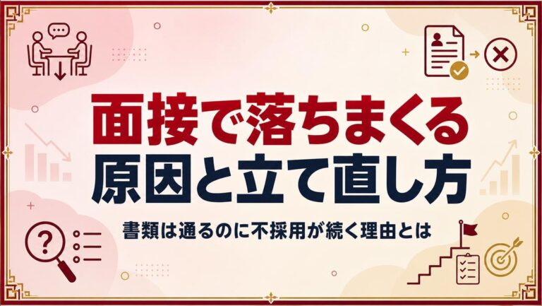 面接で落ちまくる原因と立て直し方|書類は通るのに不採用が続く理由とは