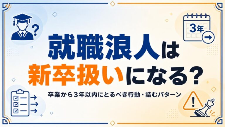 就職浪人は新卒扱いになる?卒業から3年以内にとるべき行動・詰むパターン
